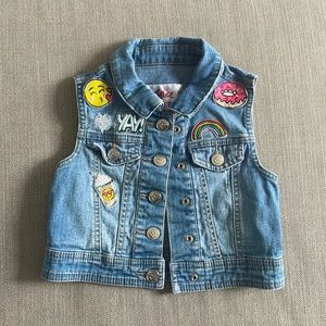Justice Girls’ Distressed Denim Vest